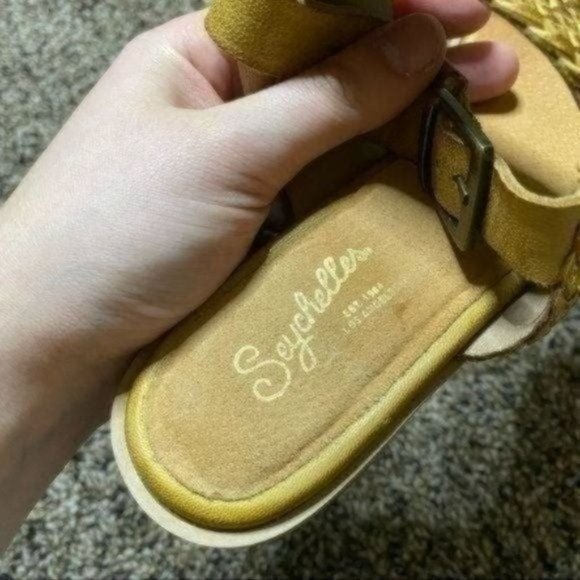 Seychelles Womens Leather Woven Bring It Back Sandal Tan Size 6 - Picture 5 of 6